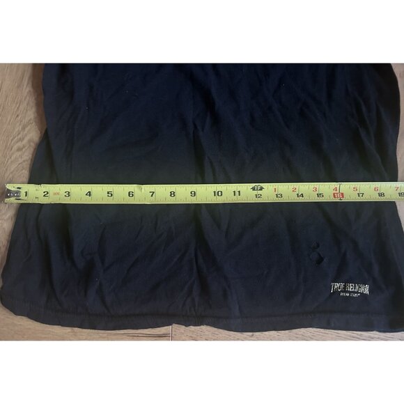 True Religion Men's Shirt Size Large Solid Causal Short Sleeve Pullover Black - Picture 7 of 7